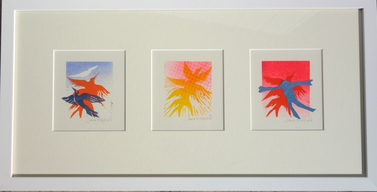 Jane Oldfield, Flying linocuts